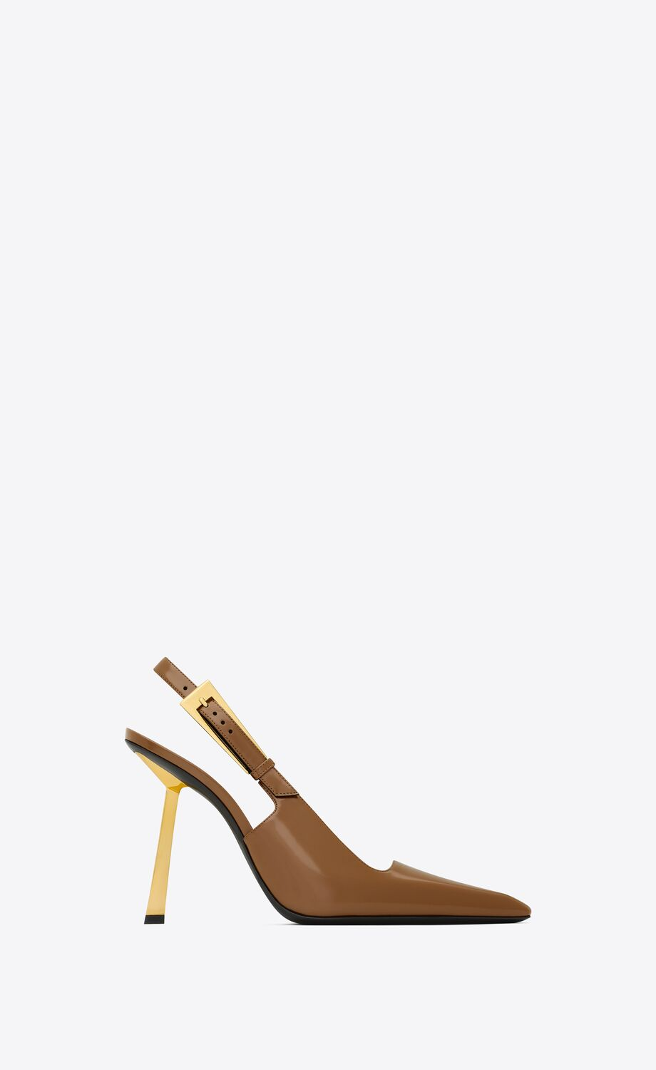 LEE SLINGBACK PUMPS IN GLAZED LEATHER